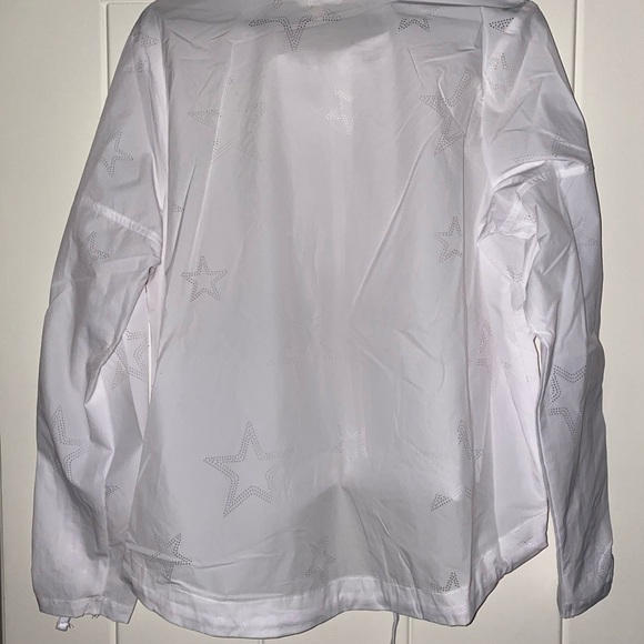 NEW Nanette Lepore Running Stars Drawstring Cowl Neck Raincoat Jacket Women L - Picture 11 of 11
